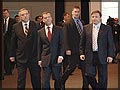 Anatoly Kvashnin, Presidential Envoy in Siberian Federal District, Dmitry Medvedev, presidential candidate, and Krasnoyarsk Governor Alexander Khloponin