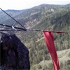 У красноярцев попросили помощи в починке поваленного ветром флагштока на скале Такмак