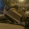 На ул. Матросова в Красноярске перевернулся автомобиль