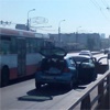 Мелкое ДТП стало причиной серьезной пробки на ул. Копылова в Красноярске