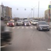 Утреннюю пробку на ул. Шахтеров вызвало ДТП с участием пожарной машины