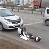 На улице Шахтеров в Красноярске сбили робота