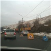 В Красноярске затопило часть улицы Брянской
