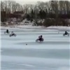 Красноярцев призвали не выезжать на мотоциклах на лед Енисея (видео)