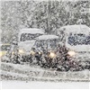 Снегопад в Красноярске спровоцировал пробки на дорогах