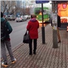 В Красноярске на остановке загорелся автобус (видео)