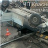На правобережье Красноярска пьяный водитель столкнул ВАЗ на рельсы