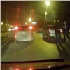 На правобережье Красноярска сбили пьяную девушку-пешехода (видео)
