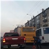 На проспекте Свободном в Красноярске произошли два ДТП с участием автобусов (видео)
