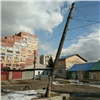 Жителей Октябрьского района Красноярска держат в страхе падающие столбы и нависшие над электропроводами деревья