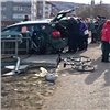Столкнувшиеся в красноярской Ветлужанке кроссоверы сбили на тротуаре подростка-велосипедиста