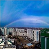 Красноярцы любуются радугой и чистым небом (видео)