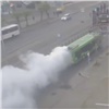 Красноярцы заметили на правобережье автобус «на паровом ходу» (видео)
