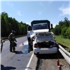 В Иланском районе легковой автомобиль въехал под грузовик. Погибли двое взрослых и двое детей (видео)