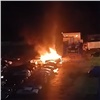 На платной стоянке возле Пашенного из-за поджога сгорели несколько машин (видео)