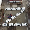 В Красноярске машины скорой помощи выстроились в букву Z