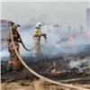 Под Канском удалось потушить природный пожар, пострадал строящийся дом (видео)