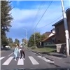 В Красноярске дети поклонились пропустившей их машине (видео)