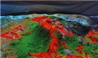Интерактивная песочница - оживший вулкан
