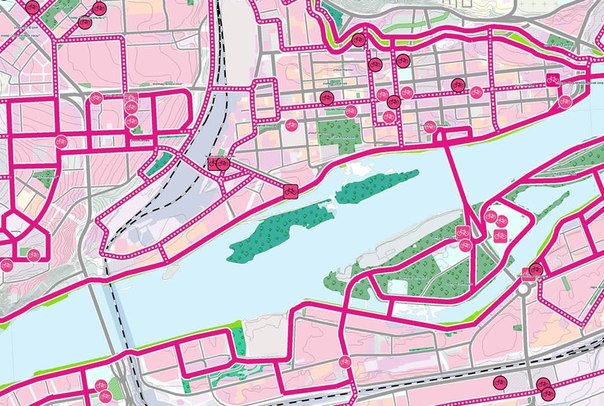 Велосипедные дорожки включили в новую транспортную схему Красноярска